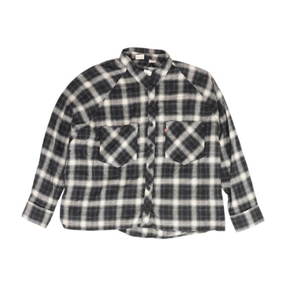 Black Plaid Button Down