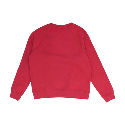 Red Solid Sweatshirt Pullover