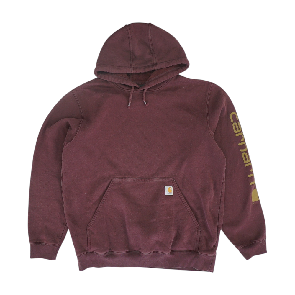 Maroon Solid Hoodie Pullover