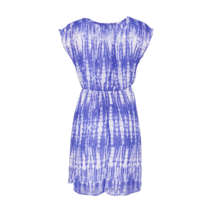 Vintage Blue Print Mini Dress