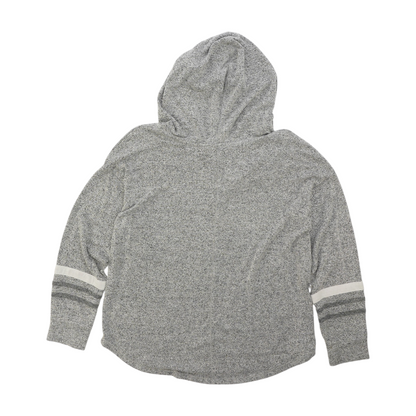 Gray Solid Hoodie Pullover
