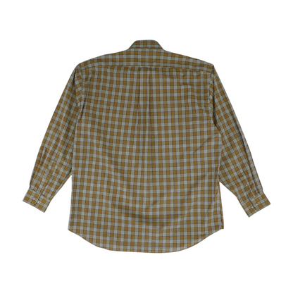 Brown Check Long Sleeve Button Down