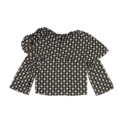 Black Petite Floral Blouse