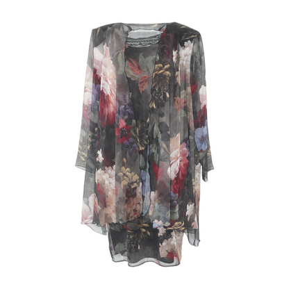 Vintage Black Floral Mini Dress