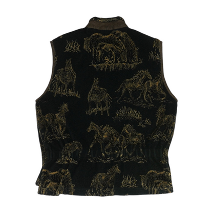 Black Print Vest