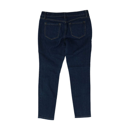 Blue Petite Mid Rise Skinny Leg Jeans