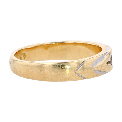 18K Yellow Gold Diamond Band Ring
