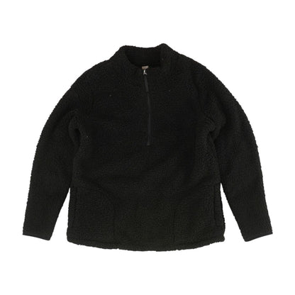 Black Solid 1/4 Zip Pullover