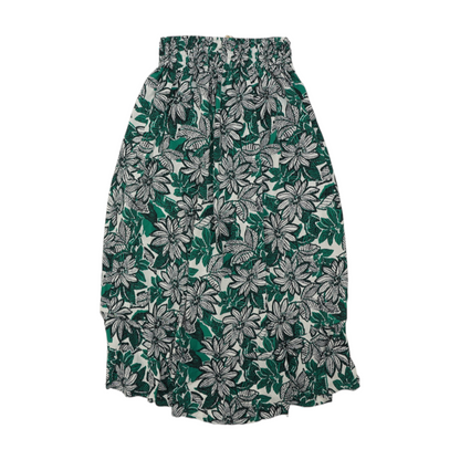 Green Abstract Maxi Skirt