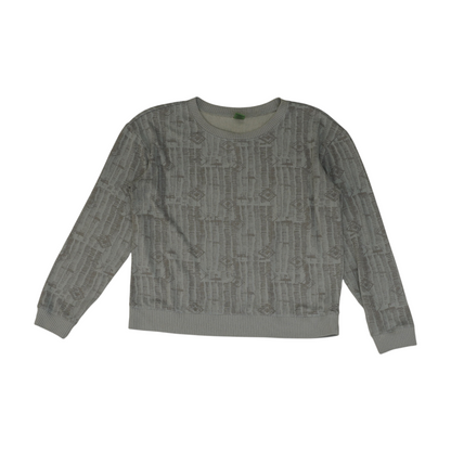 Blue Graphic Pullover Sweater