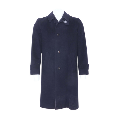 Vintage Navy Wool Button-Front Coat
