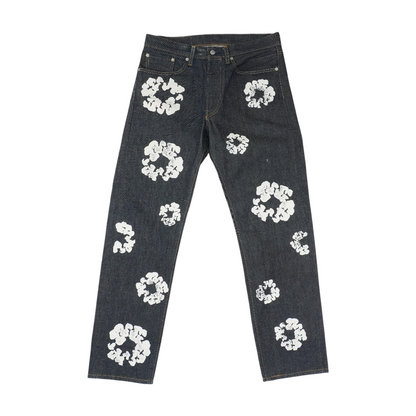 Navy Floral Classic Jeans