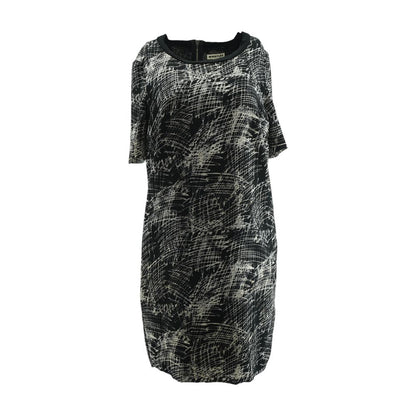 Black Geometric Midi Dress