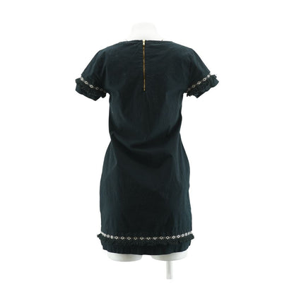 Black Solid Mini Dress