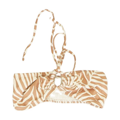 Brown Tropical Swim Top