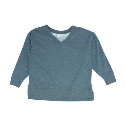 Gray Petite Solid Sweatshirt Pullover