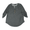 Fred David Gray Plus Size Polka Dot Blouse – Image 1