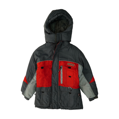 Red Color Block Jacket
