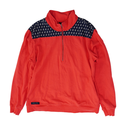 Pink Abstract 1/4 Zip Pullover