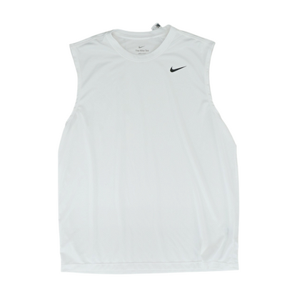 White Solid Active Tank