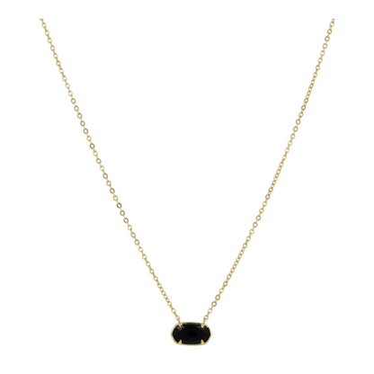 Sterling Silver Onyx Pendant Necklace