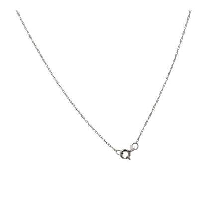 14K White Gold Diamond Cluster Hand Pendant Necklace