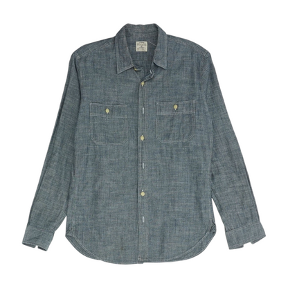 Navy Solid Long Sleeve Button Down