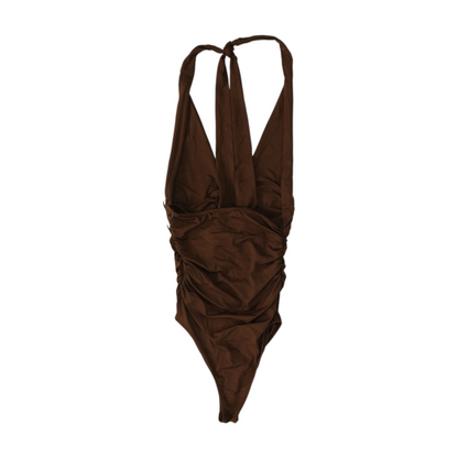 Brown Bodysuit Blouse