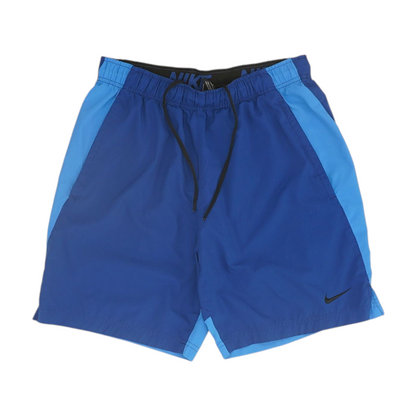 Blue Color Block Active Shorts
