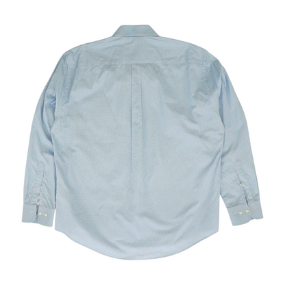 Blue Print Long Sleeve Button Down