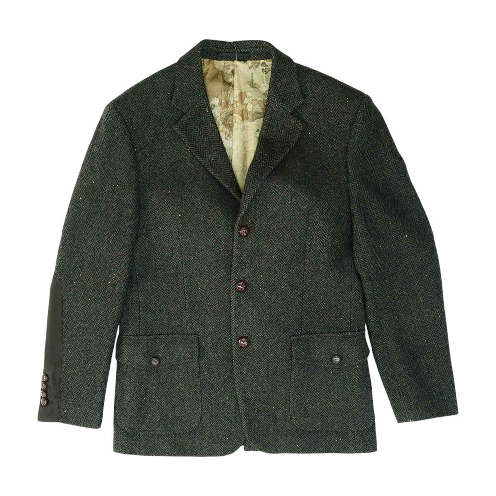 Green Chevron Sport Coat