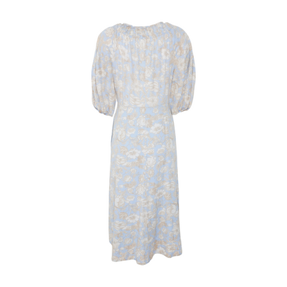 Blue Floral Midi Dress