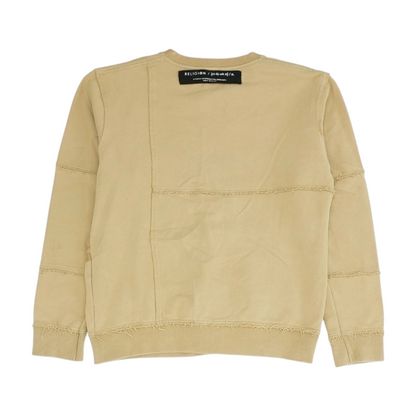 Brown Color Block Sweatshirt Pullover
