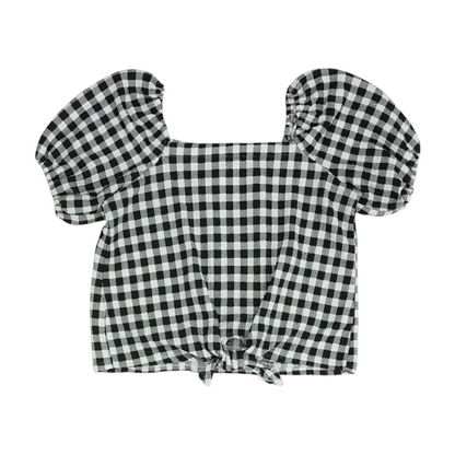 Black Check Blouse