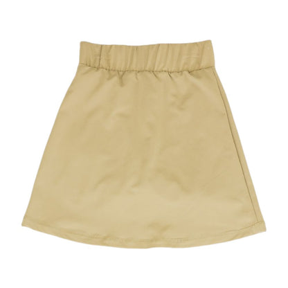 Khaki Solid Skort Skirt
