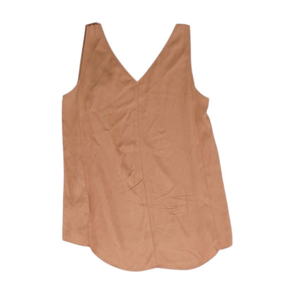 Peach Solid Sleeveless Blouse