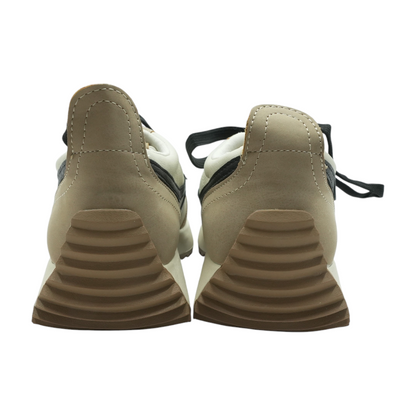 Beige Low-Top Athletic Shoes
