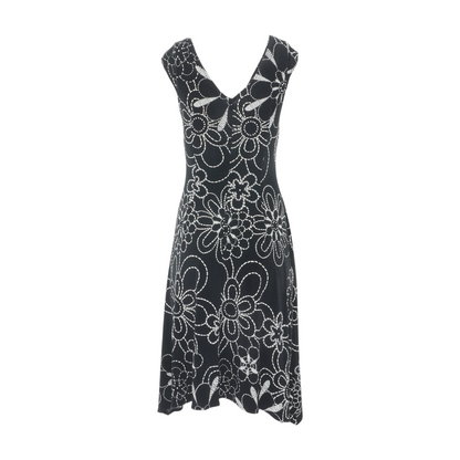 Black Floral Midi Dress