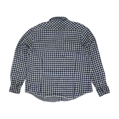 Navy Check Flannel Button Down