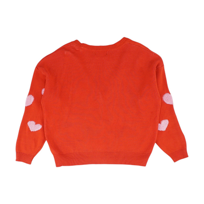 Red Hearts Cardigan Sweater