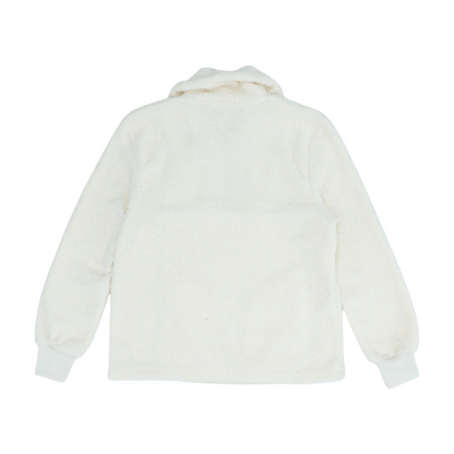 Cream Solid 1/4 Zip Pullover