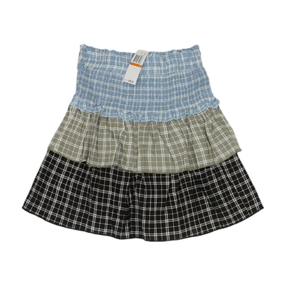 Multi Plaid Mini Skirt