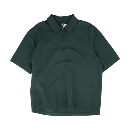Green Solid Short Sleeve Polo