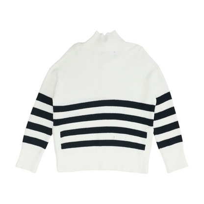 White Striped Pullover Sweater