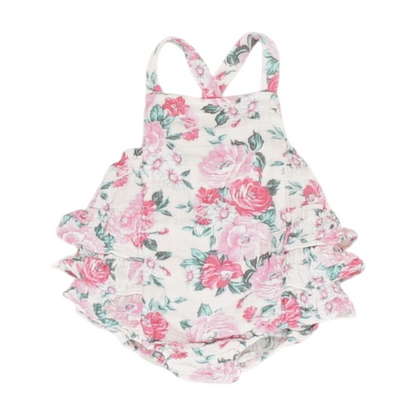 Pink Floral Sleeveless One-Piece