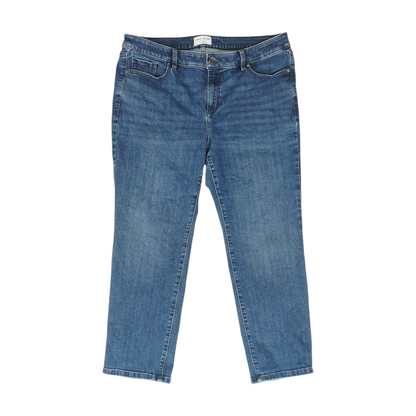 Blue Short Straight Jeans