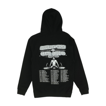 Black Print Hoodie Pullover