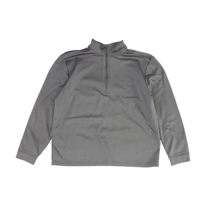 Gray Solid 1/4 Zip Pullover