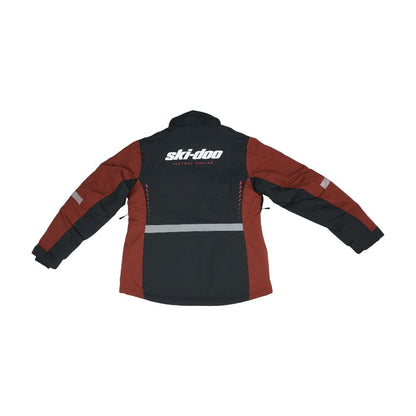 Maroon Color Block Ski Jacket