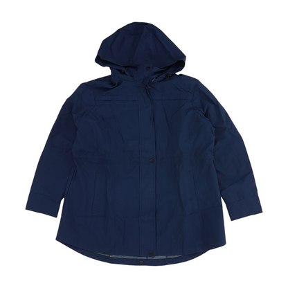 Navy Solid Rain Coat
